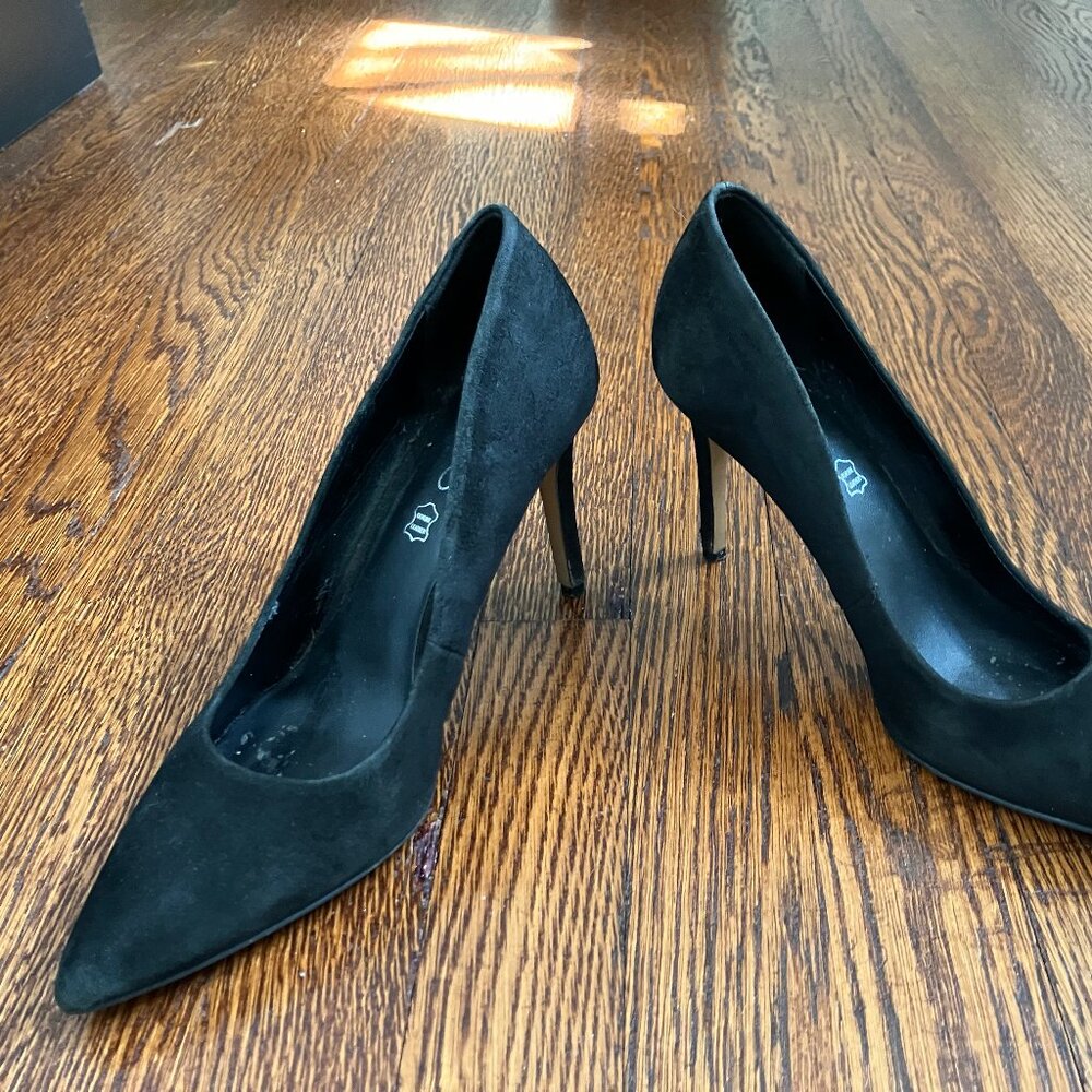 Aldo, black suede pumps, stiletto heel, Size 7.5 - Picture 5 of 10